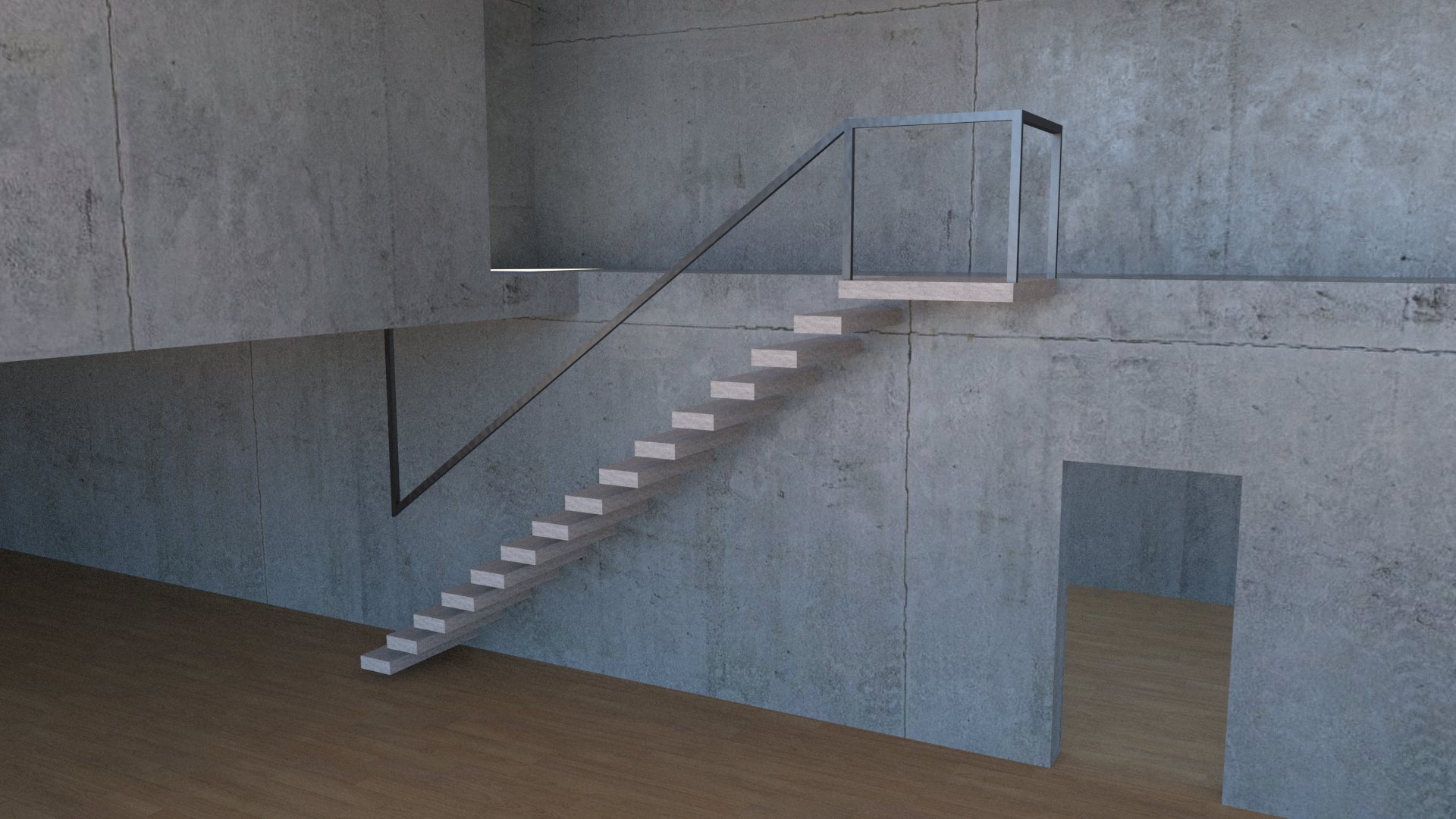 Massive Kragarmtreppe ohne Mittelholm – AN Treppenbau (Referenz 8)