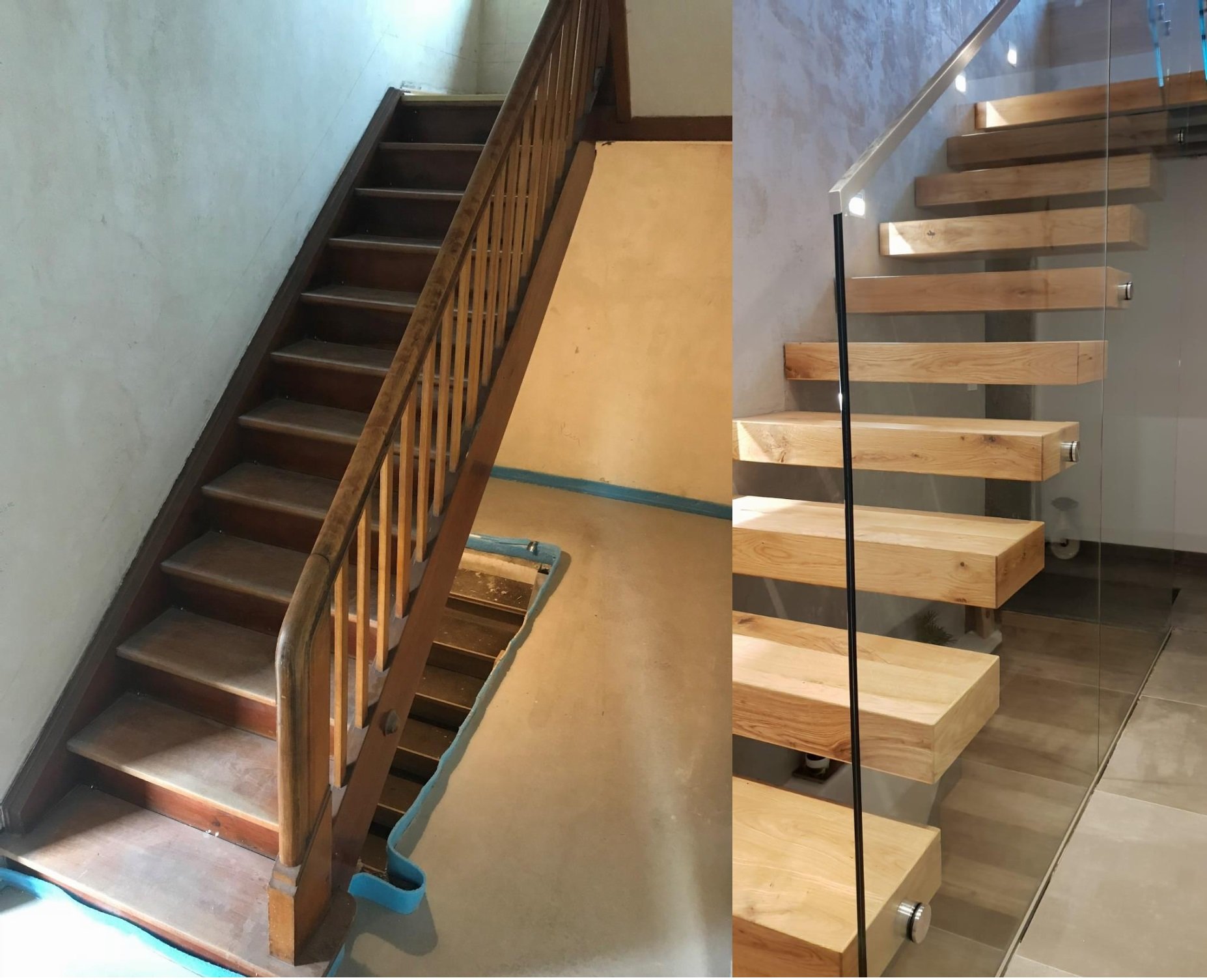 Massive Kragarmtreppe ohne Mittelholm – AN Treppenbau (Referenz 20)