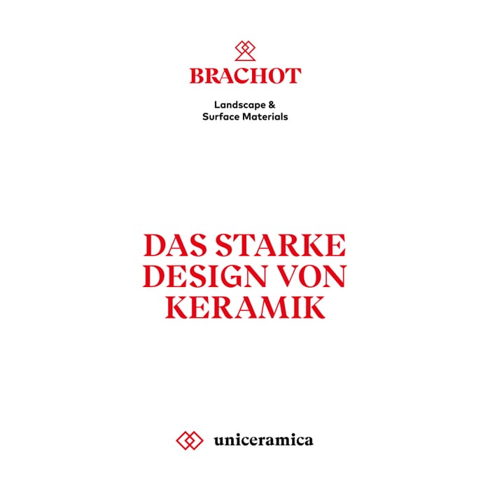 Deckblatt der Uniceramica-Broschüre: Das starke Design von Keramik