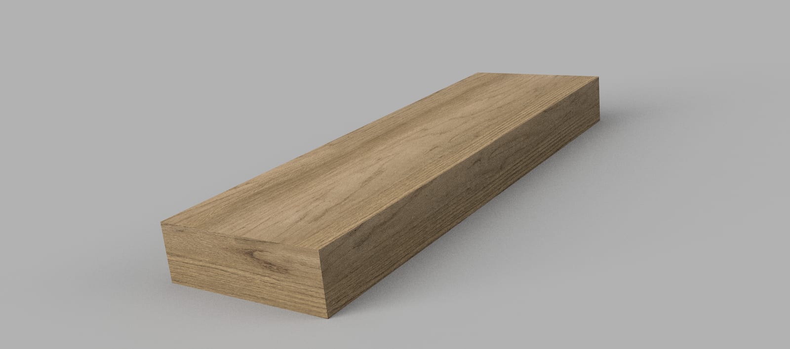 Kragarmstufe aus Eiche, Produktansicht der Massivholzstufe